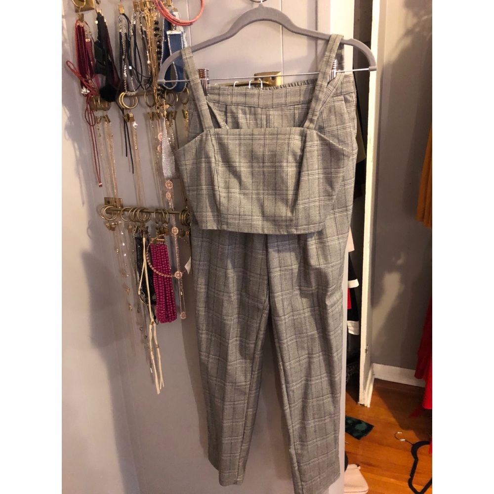 2 piece plaid set